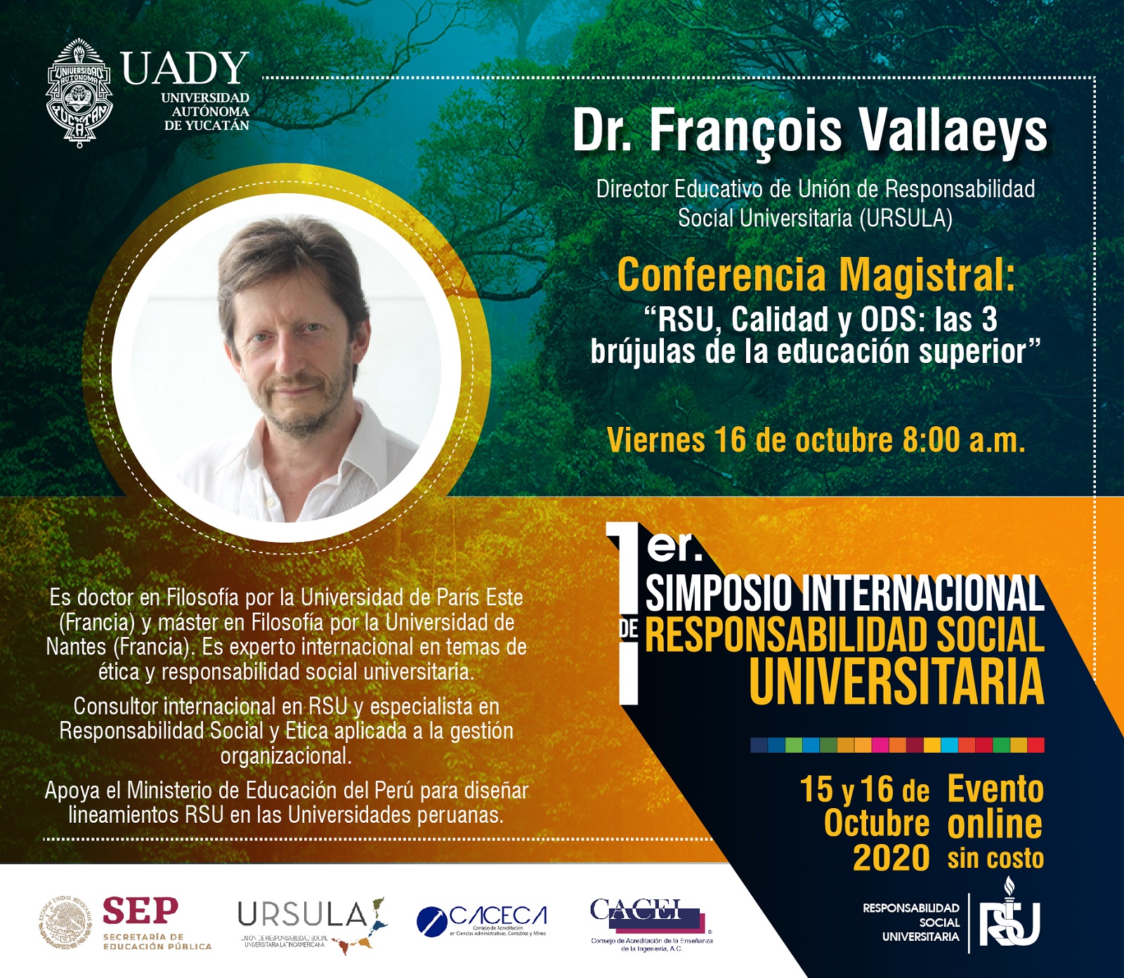 Flyer-Conferencia UADY-RSU, Calidad y ODS